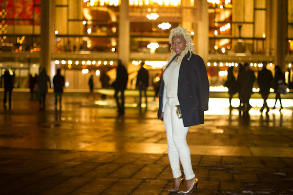 5 New York Braxtons Style Diary- An Olivier Theyskens Sweater, 7 For all Mankind Jeans, Jimmy Choo Pumps, and Zara Coat