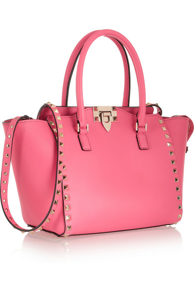 Valentino's The Rockstud Small Leather Trapeze Bag
