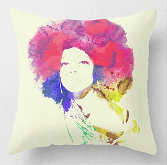 09 Luxe Color Beyonce, Diana Ross, and TK Throw Pillows
