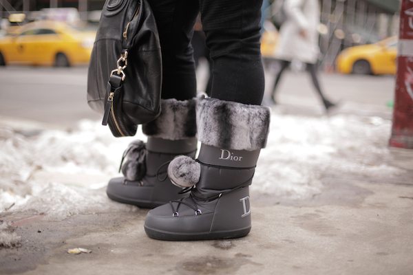 claire sulmers dior snow boots fashion bomb daily life