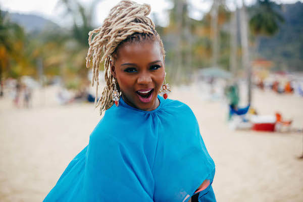 3 claire sulmers fashion bomb daily Maracas Beach in Trinidad in Andrea Iyamah's Kanda High Waist Bikini and Tess Blue Beach Cape copy