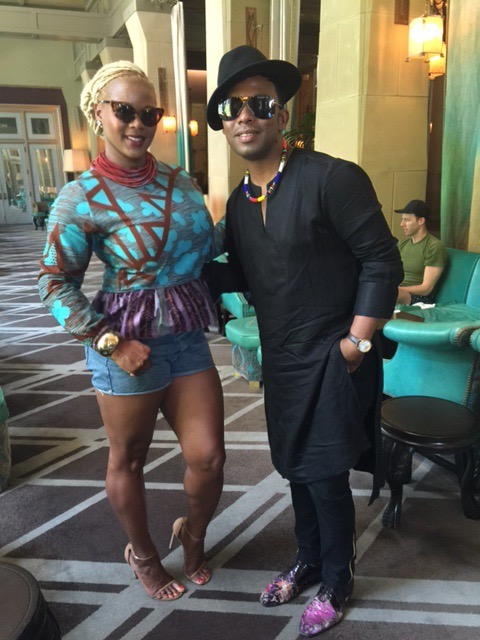 claire sulmers Meeting with South African Designer David Tlale Wearing Ife's Closet, Topshop, and Dior Pantos Sunglasses
