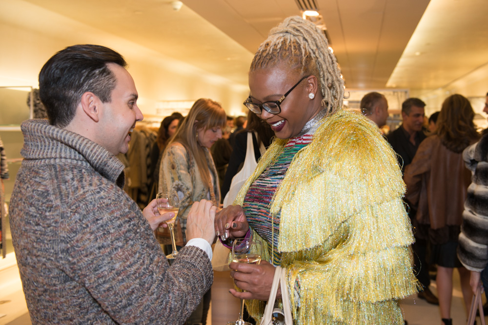 888-claire-sulmers-fashion-bomb-daily-dee-and-ricky-delano-sampson-missonis-surface-conversion-event-wearing-a-missoni-yellow-fringed-jacket-and-multicolor-turtleneck-top