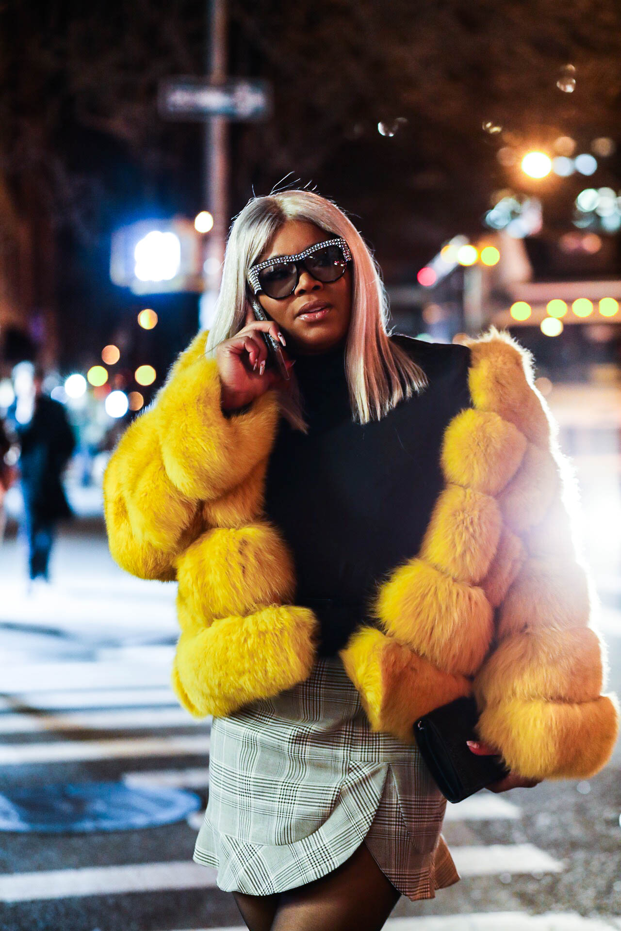 Pudsigt fintælling maksimere TBT Throwback Thursday: Reflections on Crashing #NYFW in a Yellow Daniel's  Leather Fur, Gucci Sunglasses, and Rochas Boots