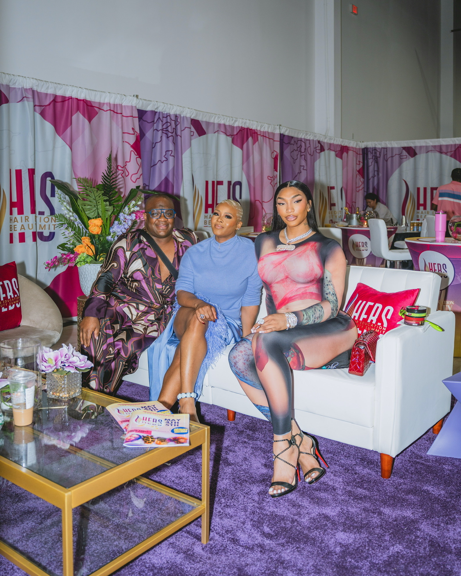 Claire’s Life: The Hair Education Beauty Summit (HEBS) 2025 Wearing Perinwinkle Lapointe and a Black Valdrin Sahiti Gown